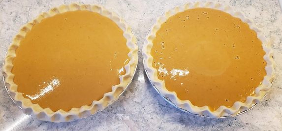 pumpkin pie before cooking