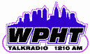 Old WPHT 1210 AM logo in blue